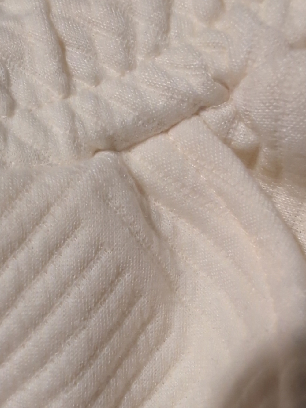 Veveret White Quilted Women's Wide Leg Elastic Waist Pants Size S NWT - Picture 5 of 6